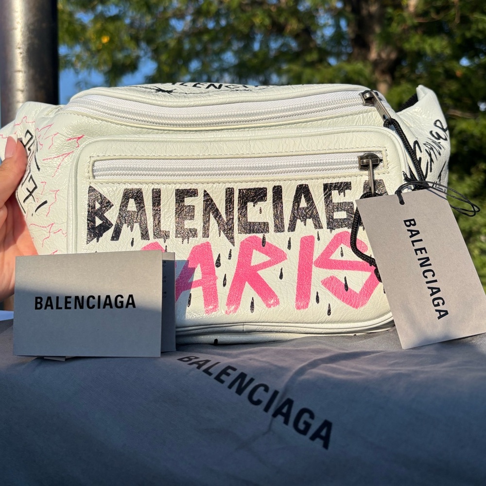 Balenciaga Explorer Graffiti Print Belt Bag